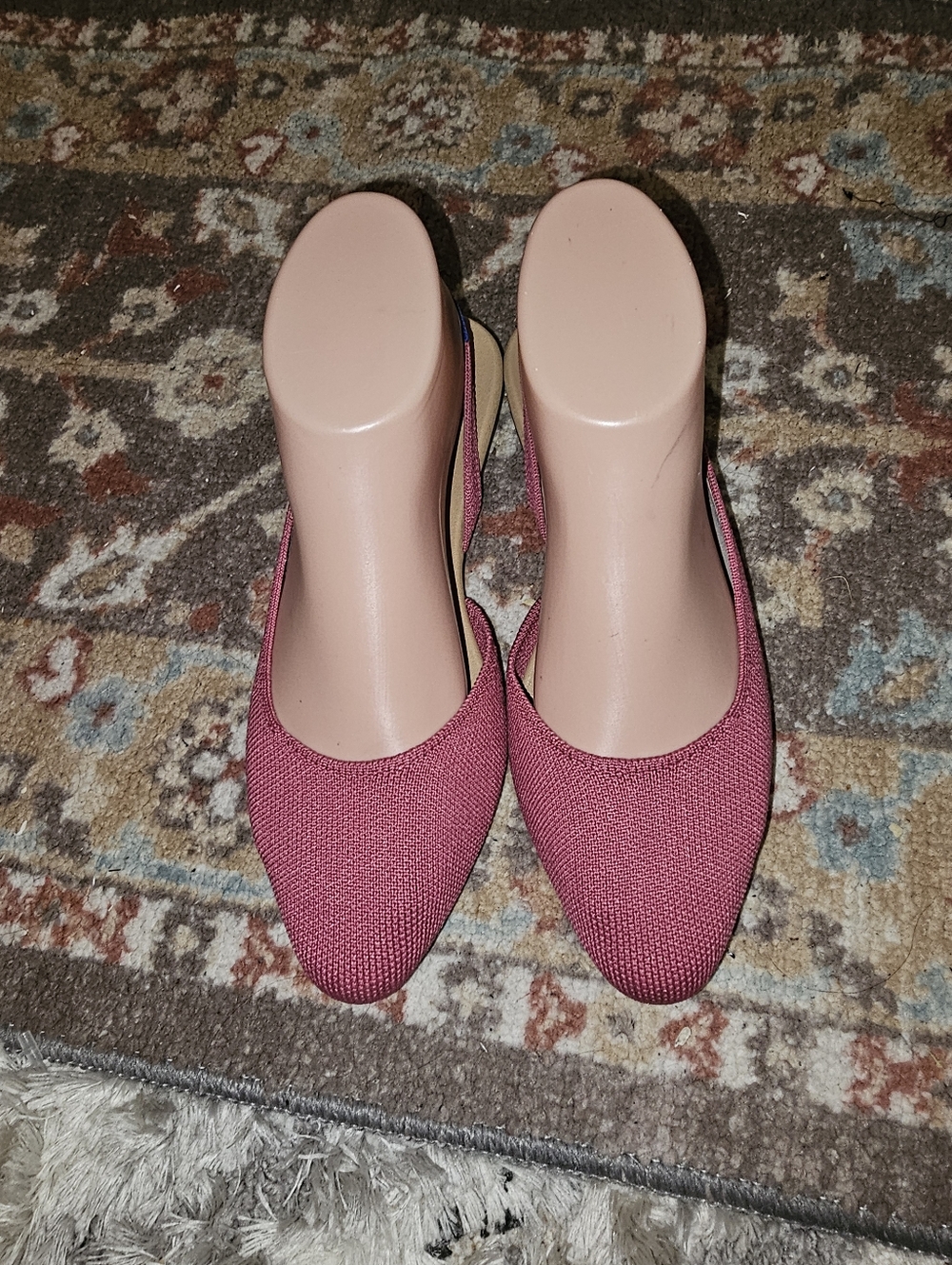 ROTHY'S 'The Almond Slingback' Pink Slingbacks Flats Mules Size 6.5 NICE!! - Picture 2 of 6